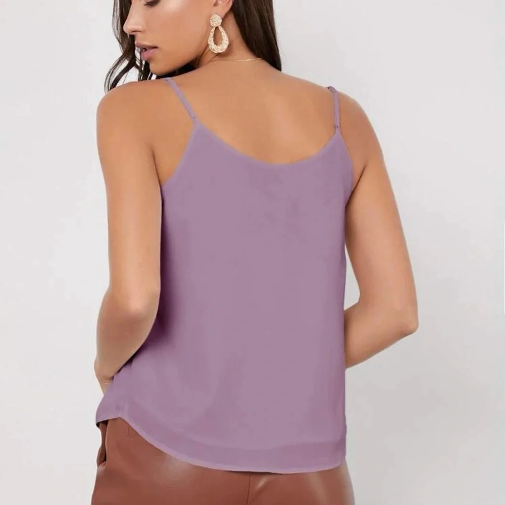 Solid basic blouse cami - Picture 2 of 4
